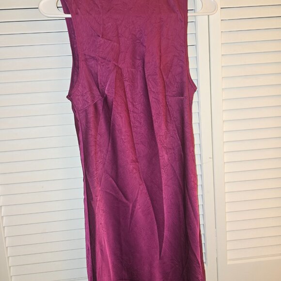 NWOT Purple Halter Neck Satin Dress - Picture 5 of 6